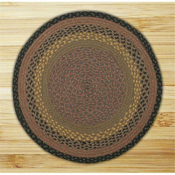 Capitol Earth Rugs Brown-Black-Charcoal Round Rug 15-099